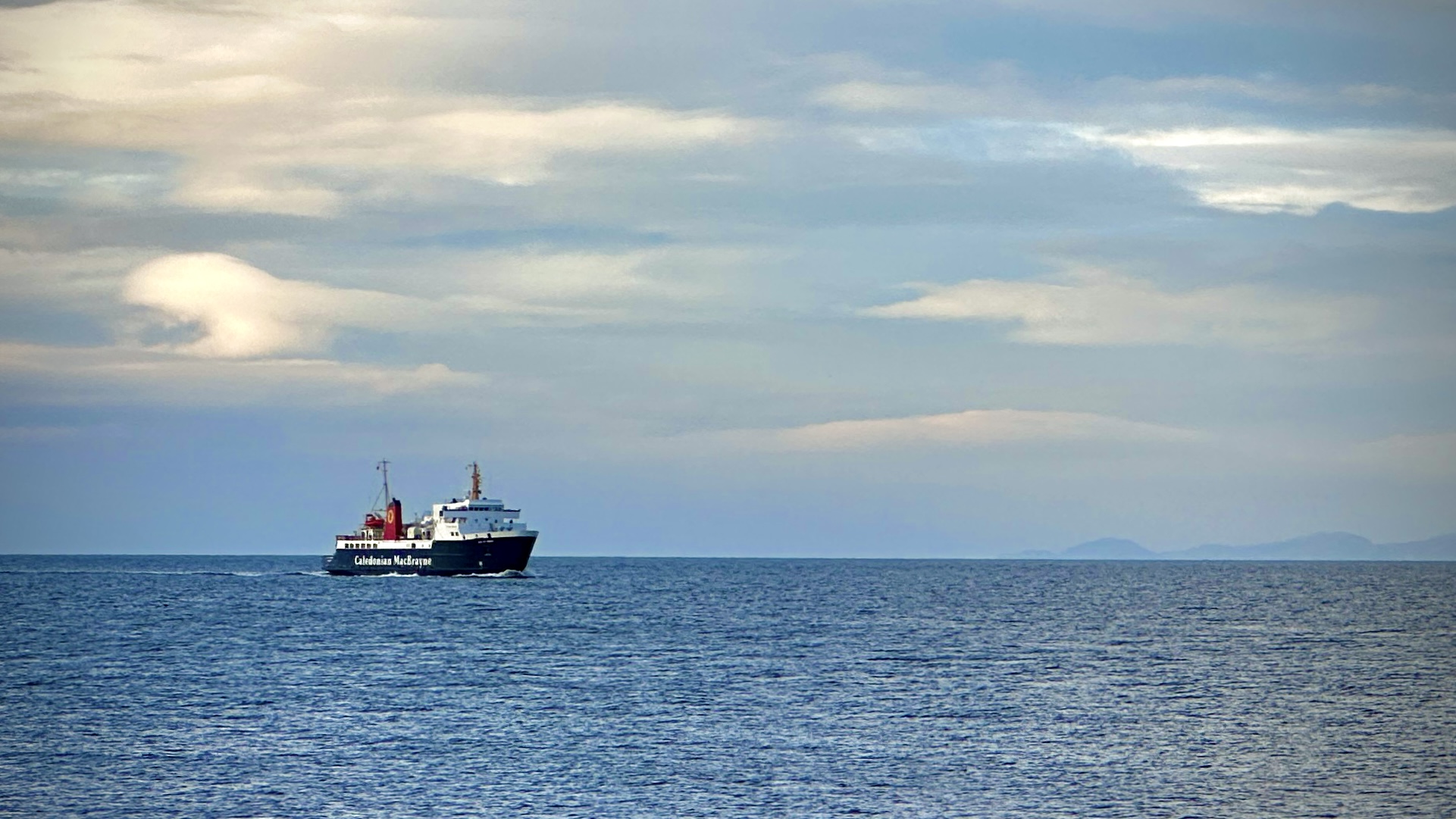 Calmac ferry approaching Troon